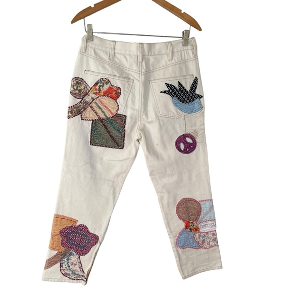 Free People Sunnies Patched Boyfriend Jeans Size 27 - Picture 10 of 10